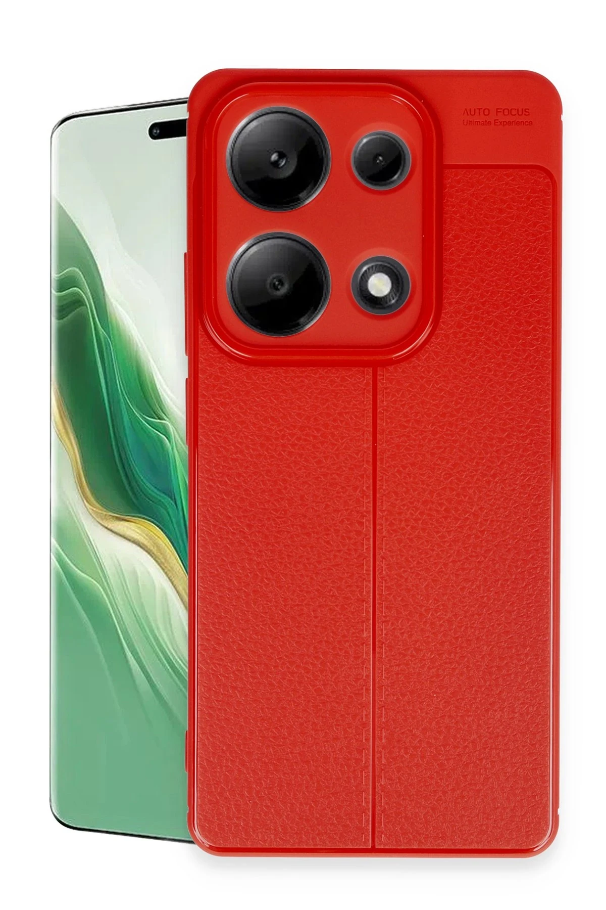 Newface Xiaomi Redmi Note 13 Pro 4G Kılıf Auto Focus Kapak - Kırmızı