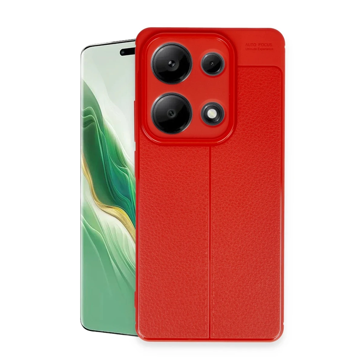 Xiaomi Redmi Note 13 Pro 4G Kılıf Auto Focus Kapak - Kırmızı