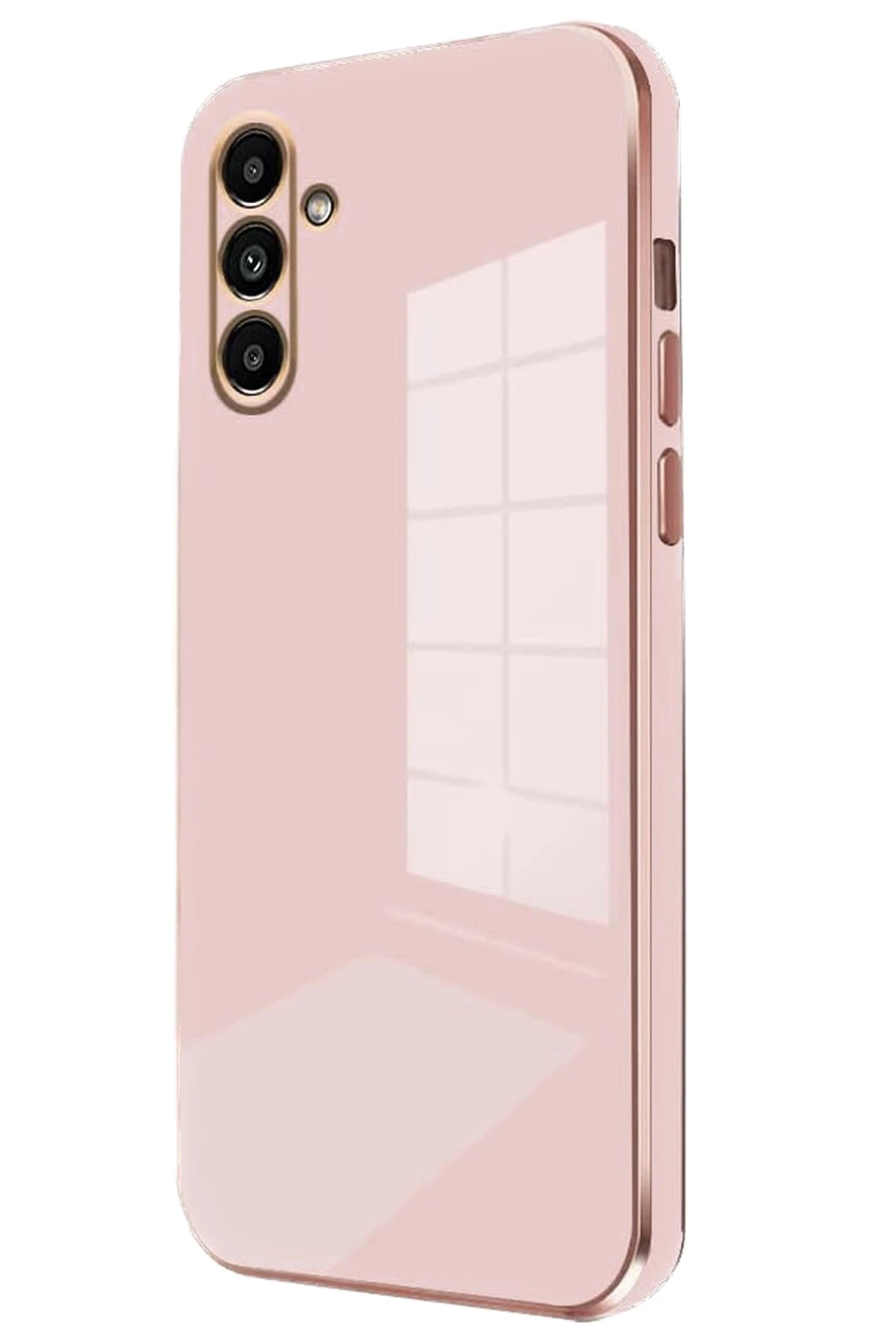 Newface Samsung Galaxy A15 4G Kılıf Volet Silikon - Pembe