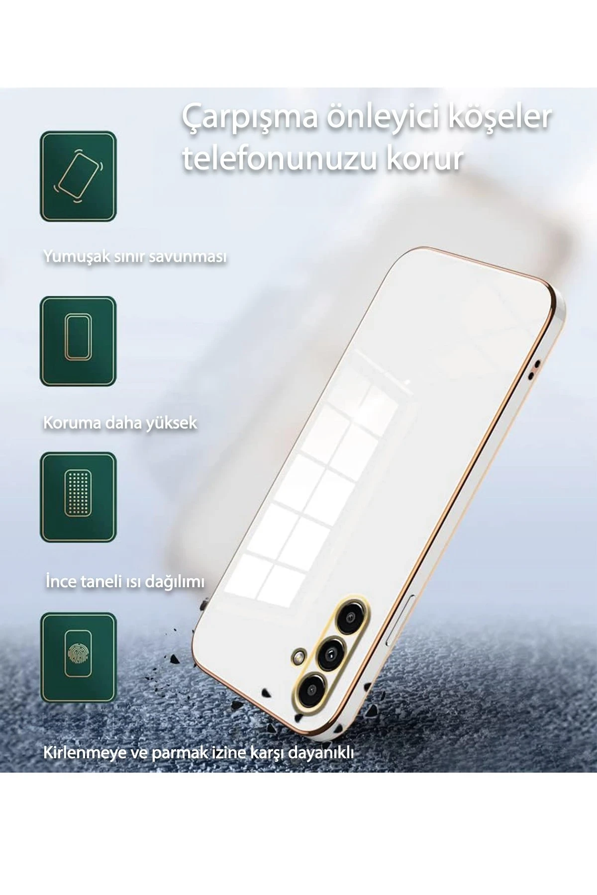Newface Samsung Galaxy A55 5G Kılıf Volet Silikon - Mor