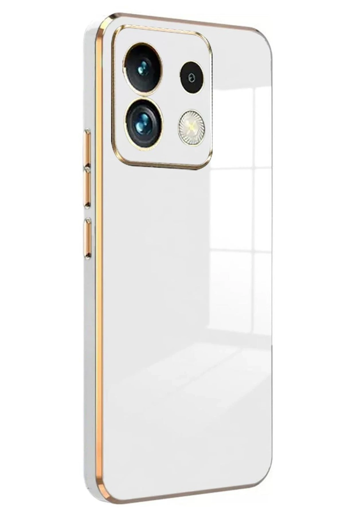 Newface Xiaomi Poco M6 Pro 4G Kılıf Volet Silikon - Beyaz