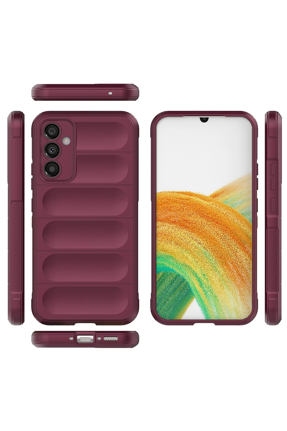 Newface Samsung Galaxy A15 4G Kılıf Optimum Silikon - Bordo