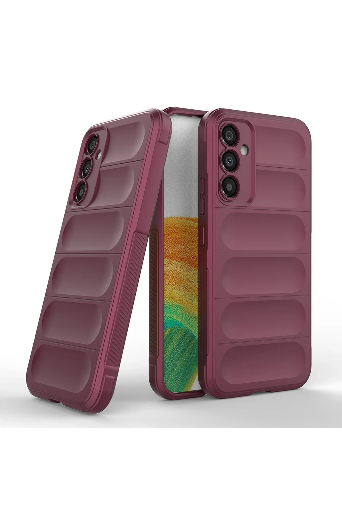 Newface Samsung Galaxy A15 4G Kılıf Optimum Silikon - Bordo