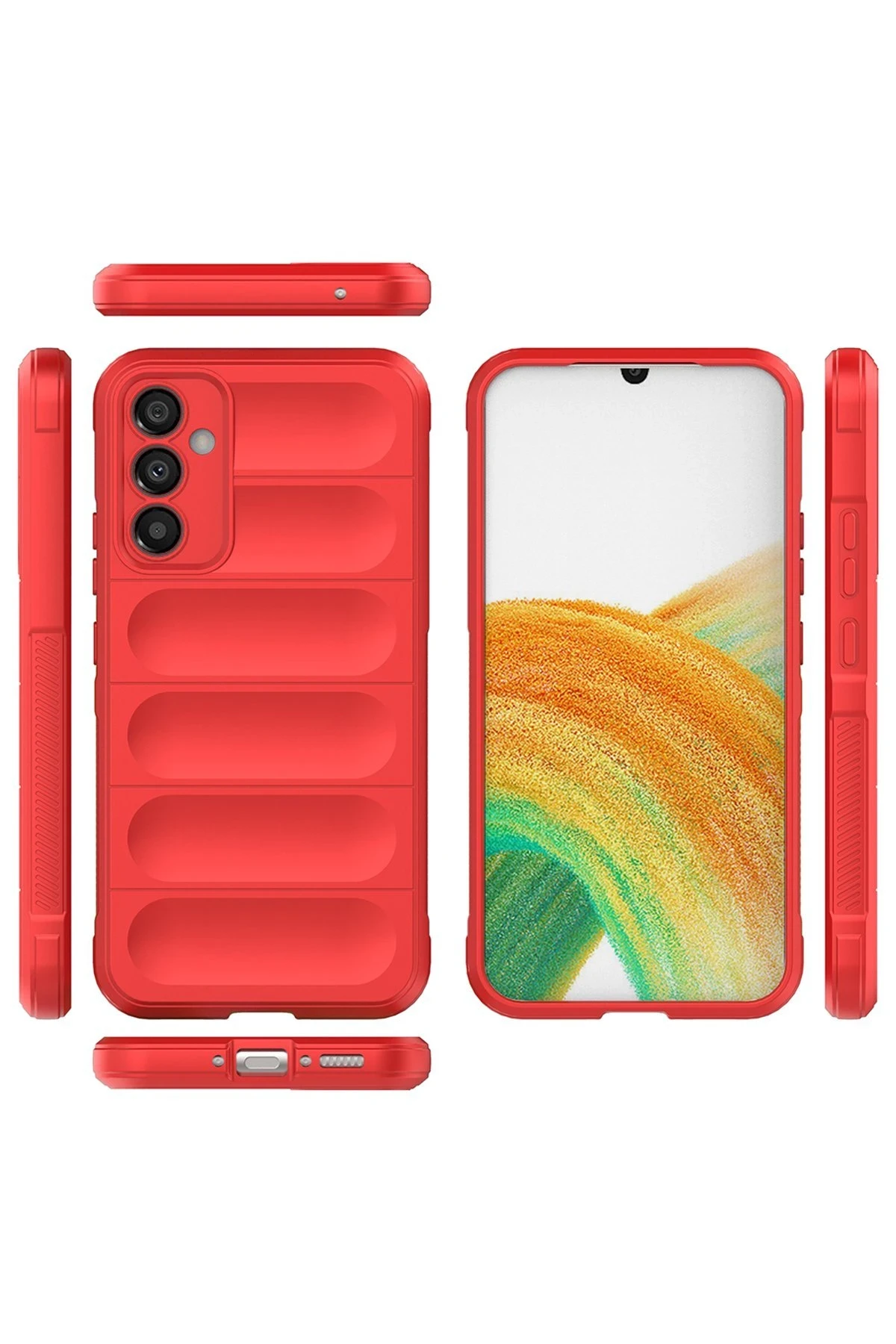 Newface Samsung Galaxy A05S Kılıf Optimum Silikon - Kırmızı