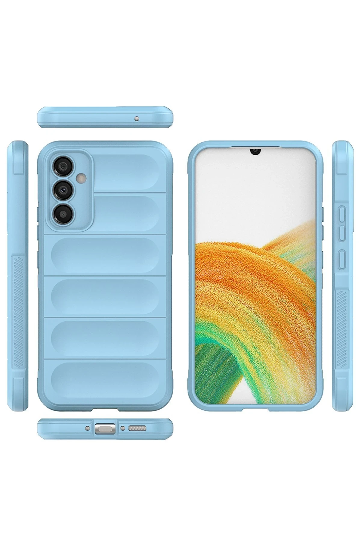 Newface Samsung Galaxy A05S Kılıf Optimum Silikon - Sky Blue