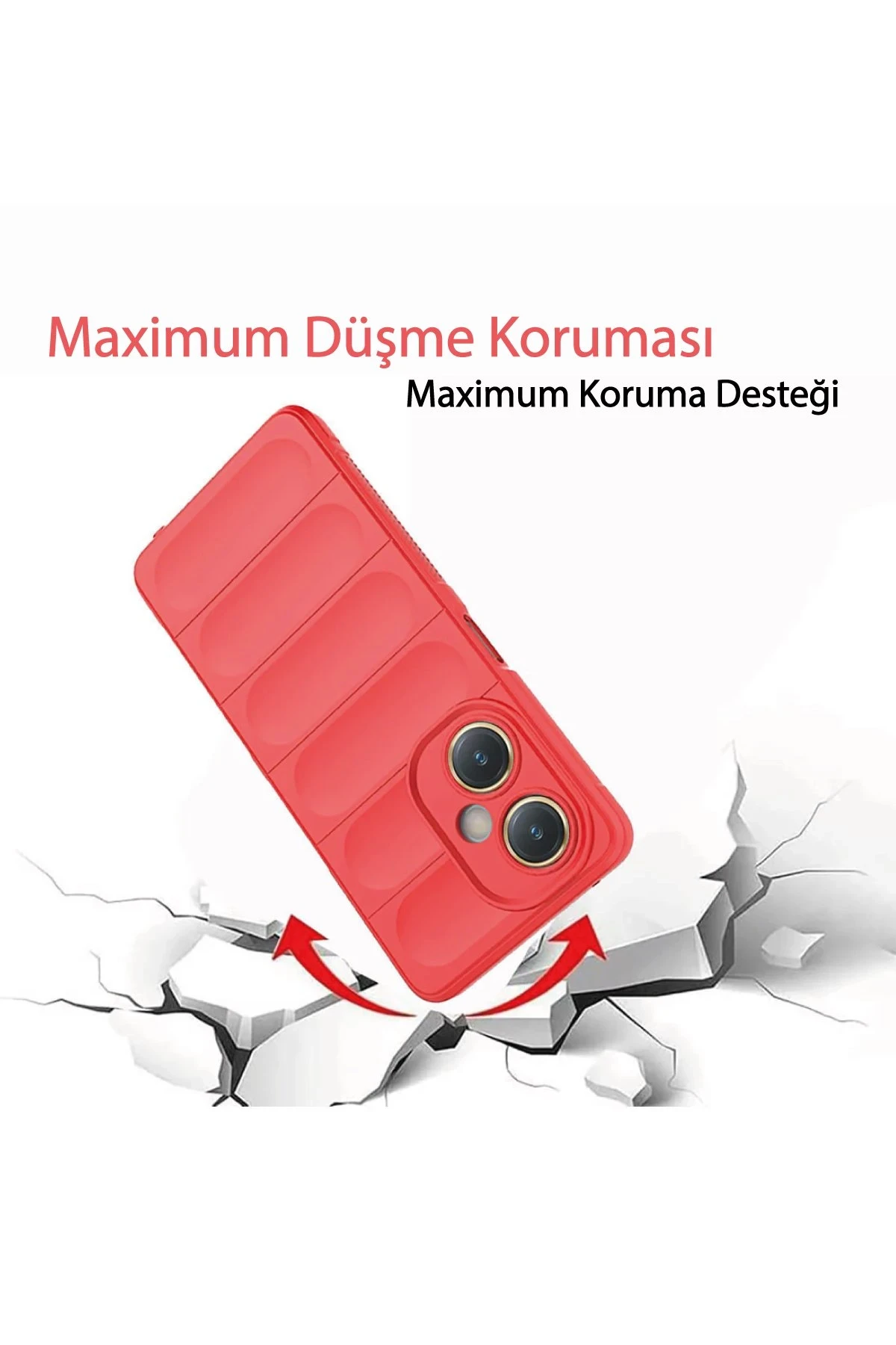 Newface Vivo Y27 Kılıf Optimum Silikon - Krem