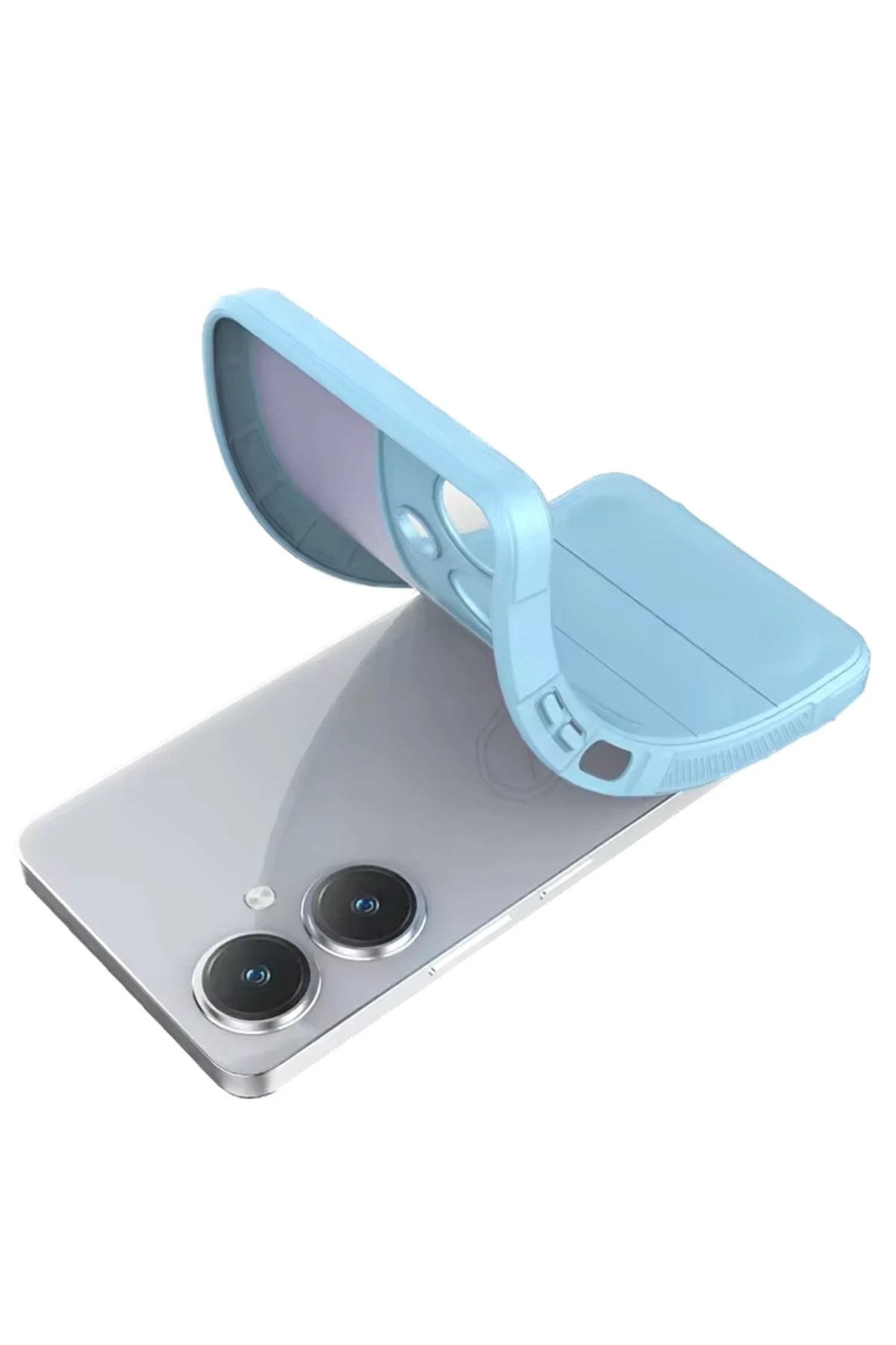 Newface Vivo Y27 Kılıf Optimum Silikon - Sky Blue