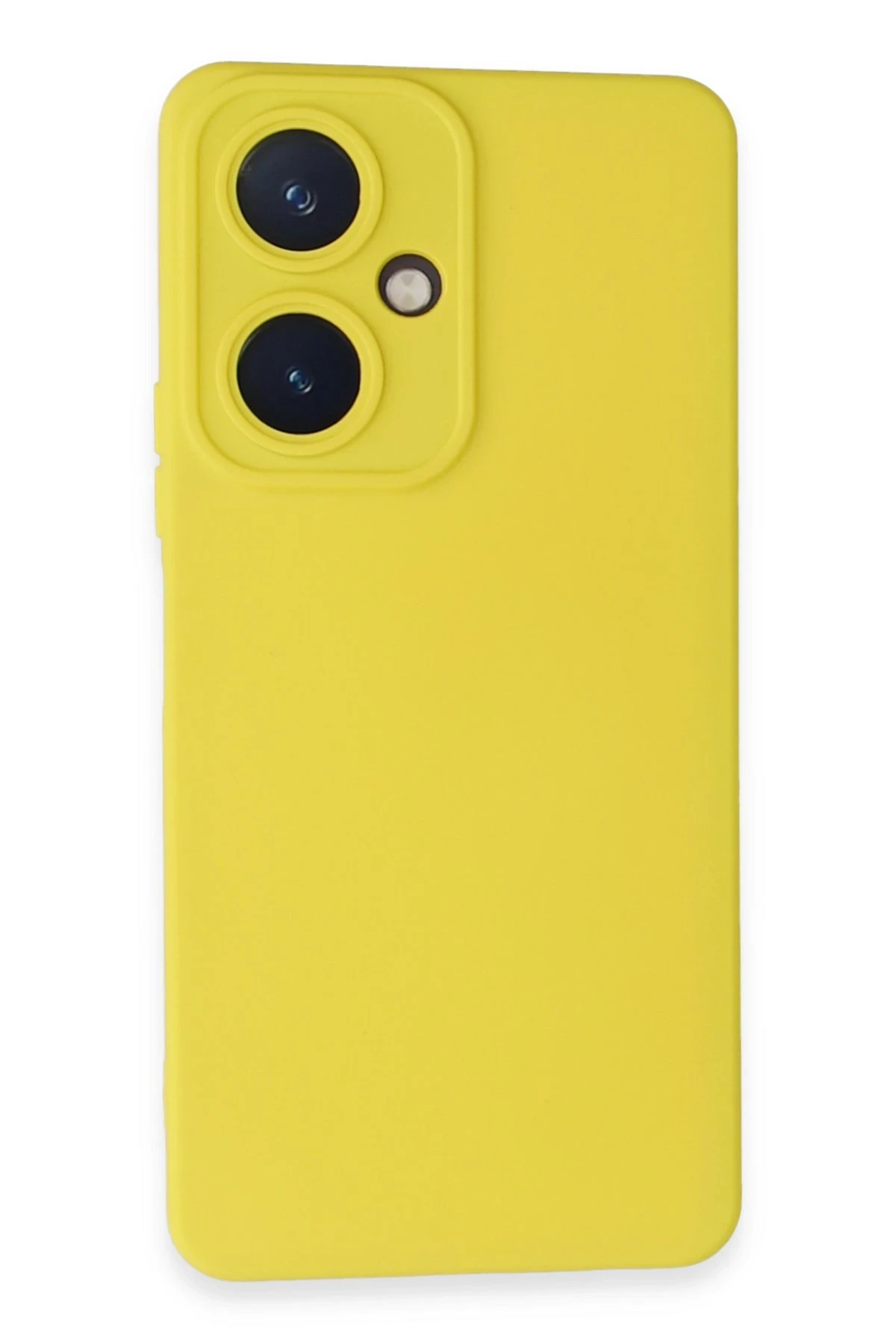 Newface Vivo Y27 Kılıf Nano içi Kadife Silikon - Sarı