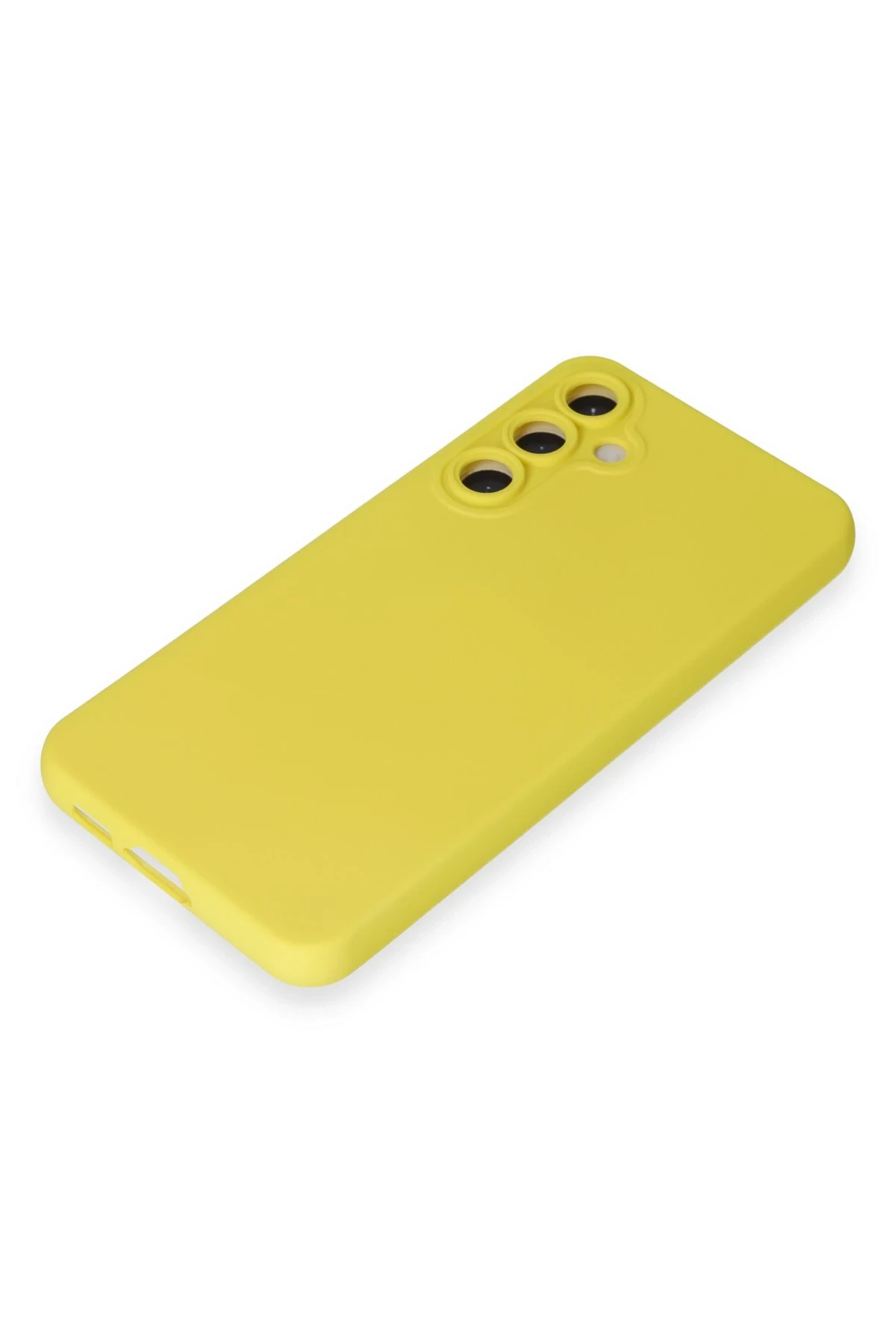Newface Samsung Galaxy S24 Kılıf Nano içi Kadife Silikon - Sarı