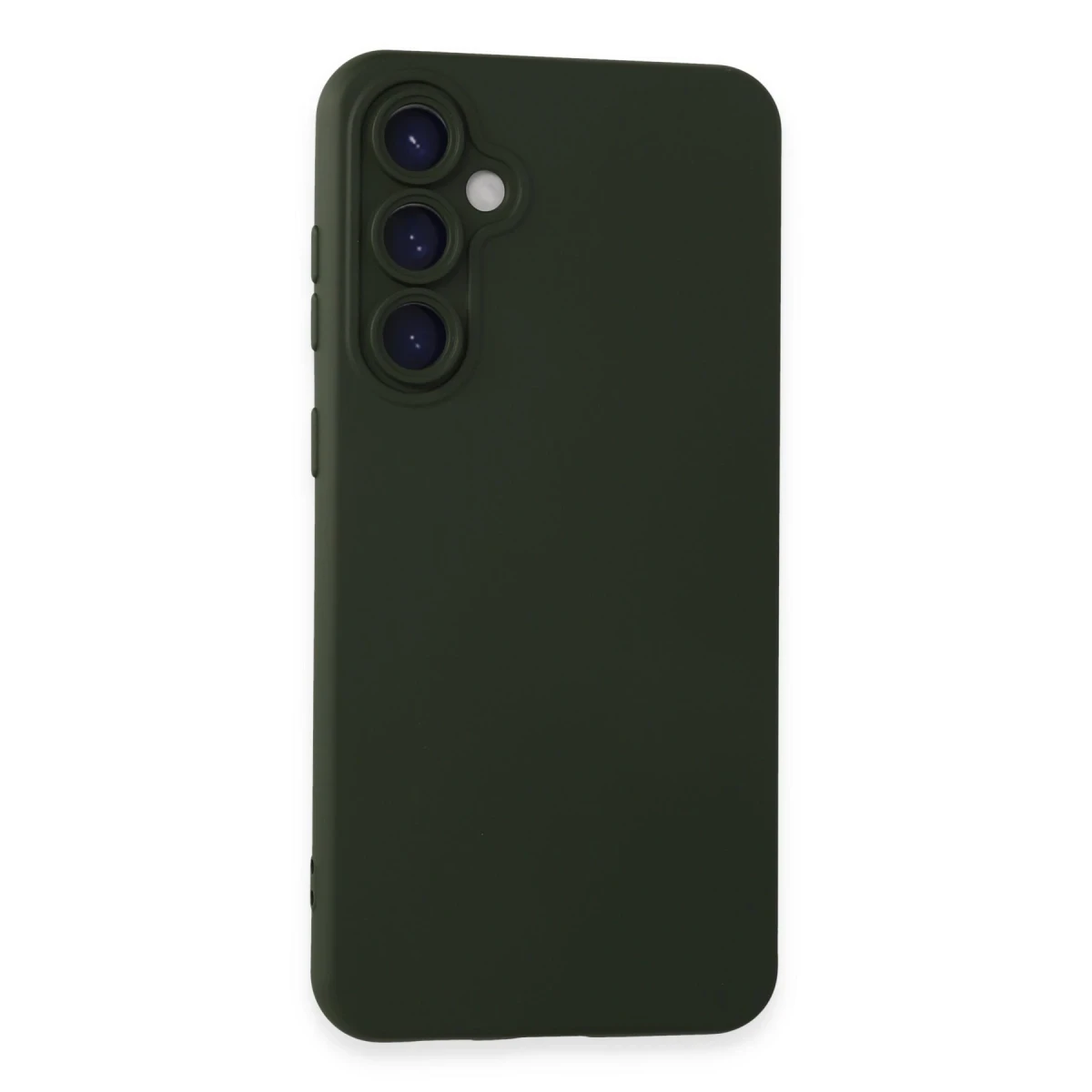 Newface Samsung Galaxy S24 Plus Kılıf Nano içi Kadife Silikon - Koyu Yeşil