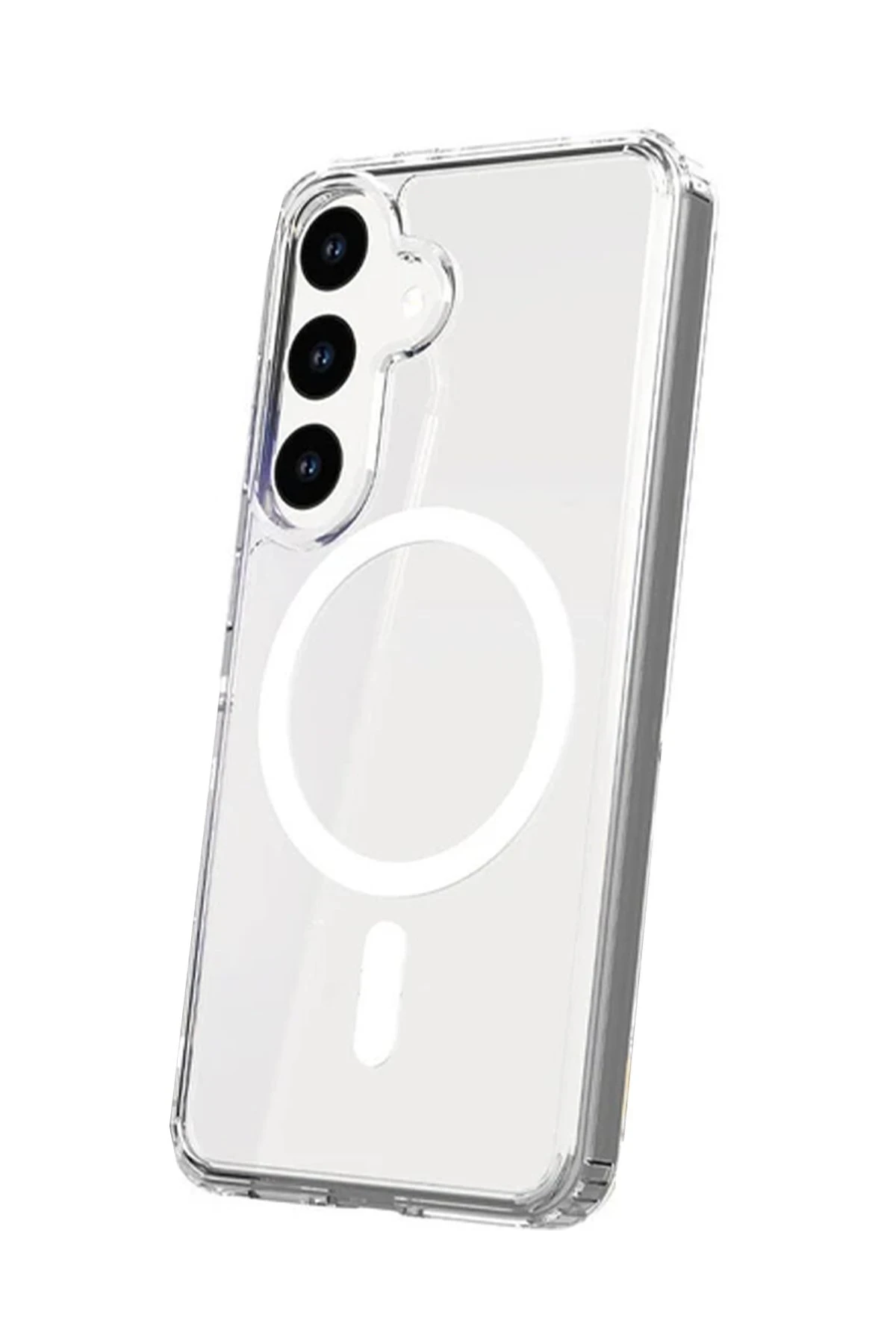 Newface Samsung Galaxy S24 Kılıf Magneticsafe Şeffaf Silikon - Şeffaf
