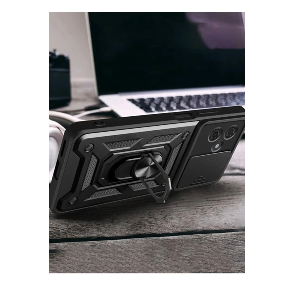 Newface Xiaomi Redmi Note 13 Pro Plus Kılıf Pars Lens Yüzüklü Silikon - Gold — görsel 5