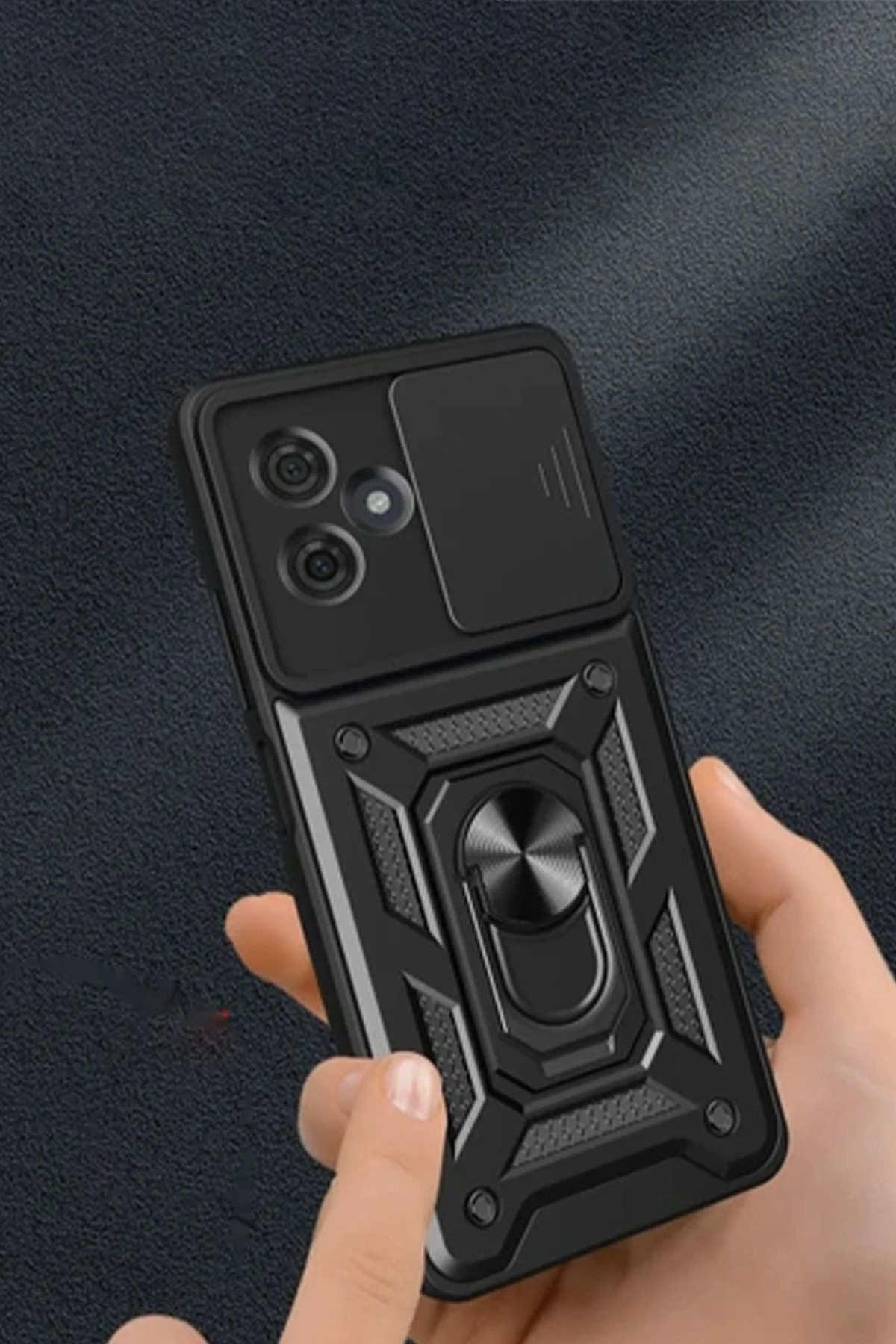 Newface Xiaomi Redmi Note 13 Pro Plus Kılıf Pars Lens Yüzüklü Silikon - Gold — görsel 3