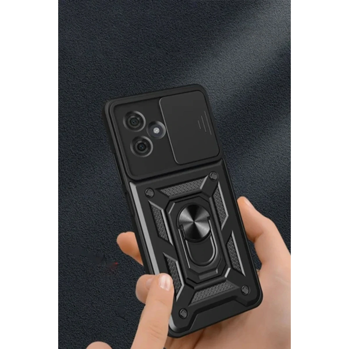 Newface Xiaomi Redmi Note 13 Pro Plus Kılıf Pars Lens Yüzüklü Silikon - Gold — görsel 6