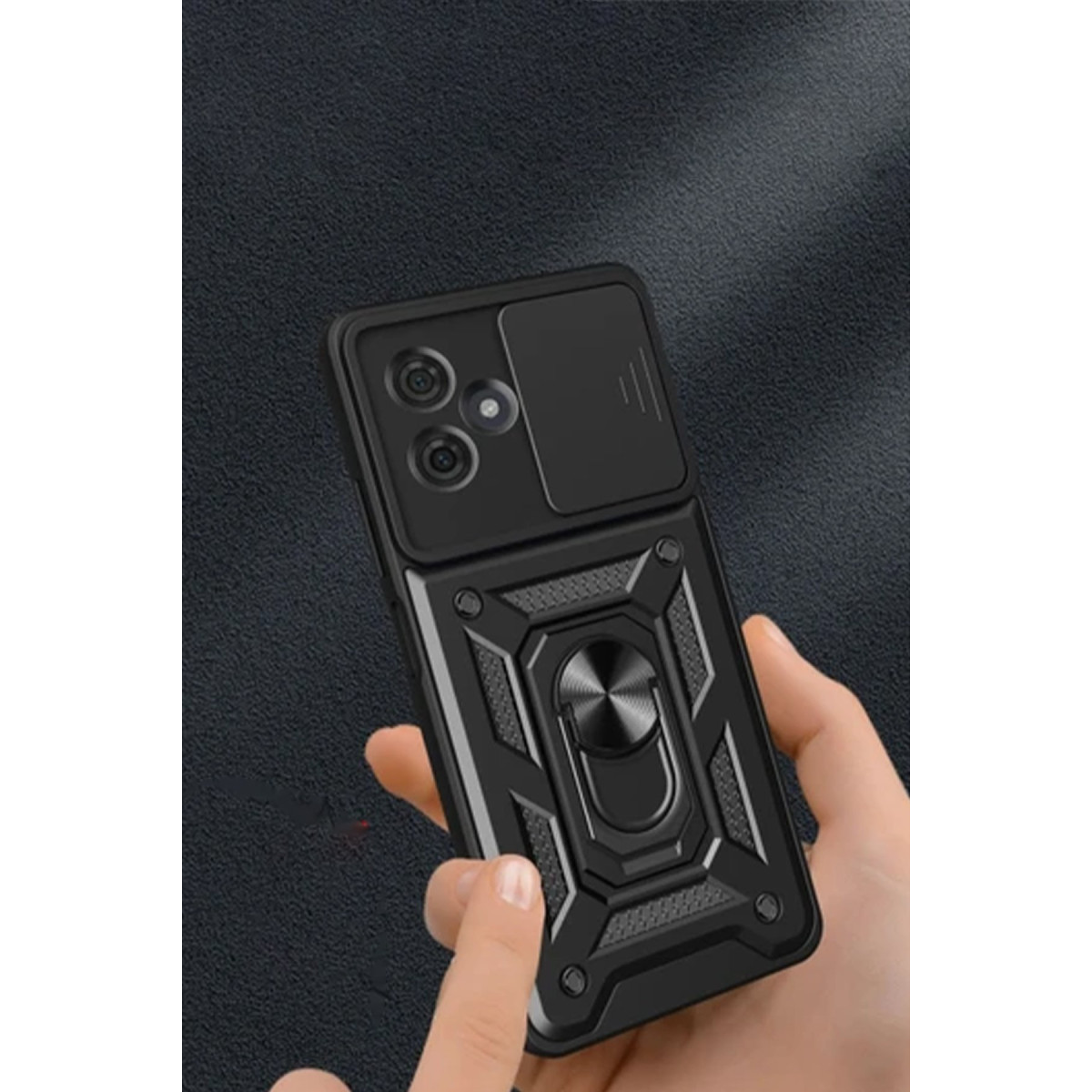 Newface Xiaomi Redmi Note 13 Pro Plus Kılıf Pars Lens Yüzüklü Silikon - Gold — görsel 9