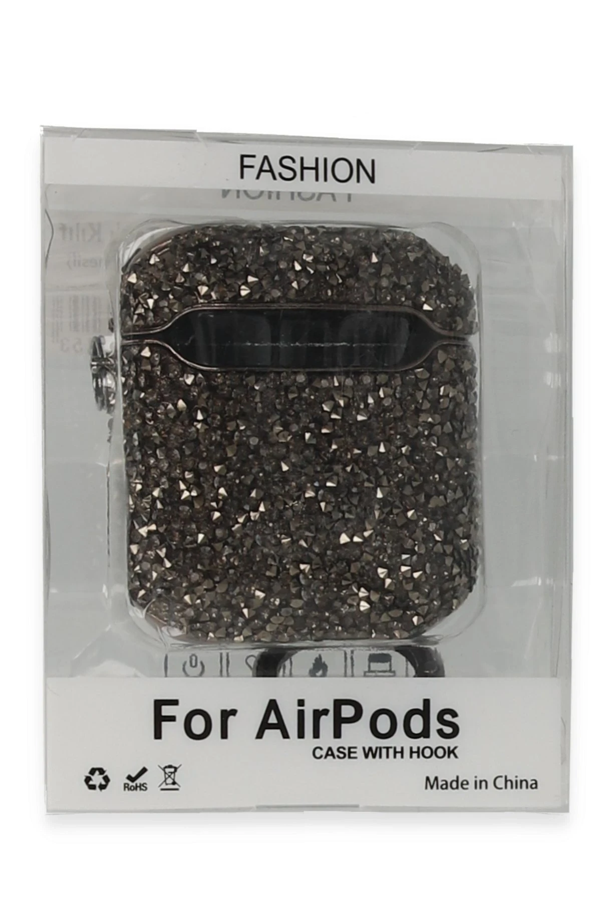 Newface Airpods 2 (2.nesil) Mira Taşlı Kılıf - Siyah