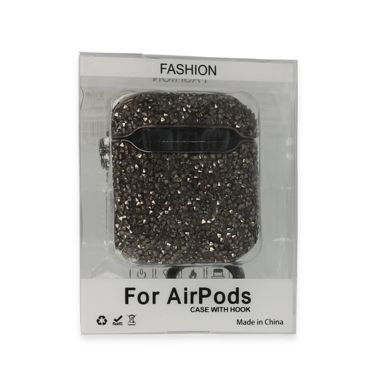 Newface Apple Airpods 2 (2.nesil) Mira Taşlı Kılıf - Siyah — görsel 6