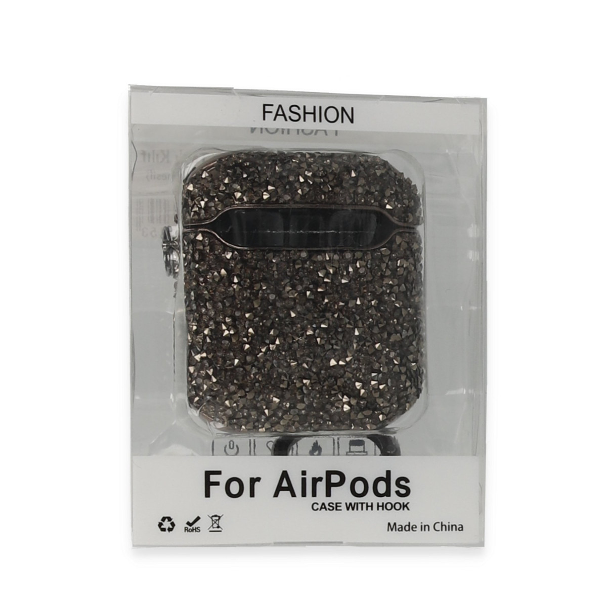 Newface Apple Airpods 2 (2.nesil) Mira Taşlı Kılıf - Siyah — görsel 9