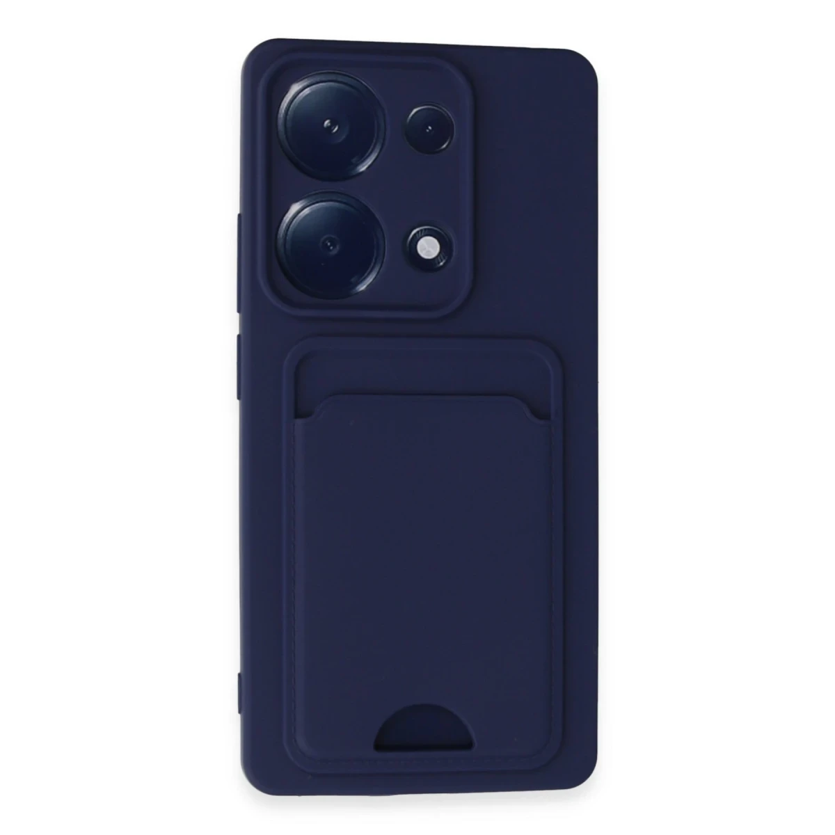 Newface Xiaomi Redmi Note 13 Pro 4G Kılıf Kelvin Kartvizitli Silikon - Lacivert