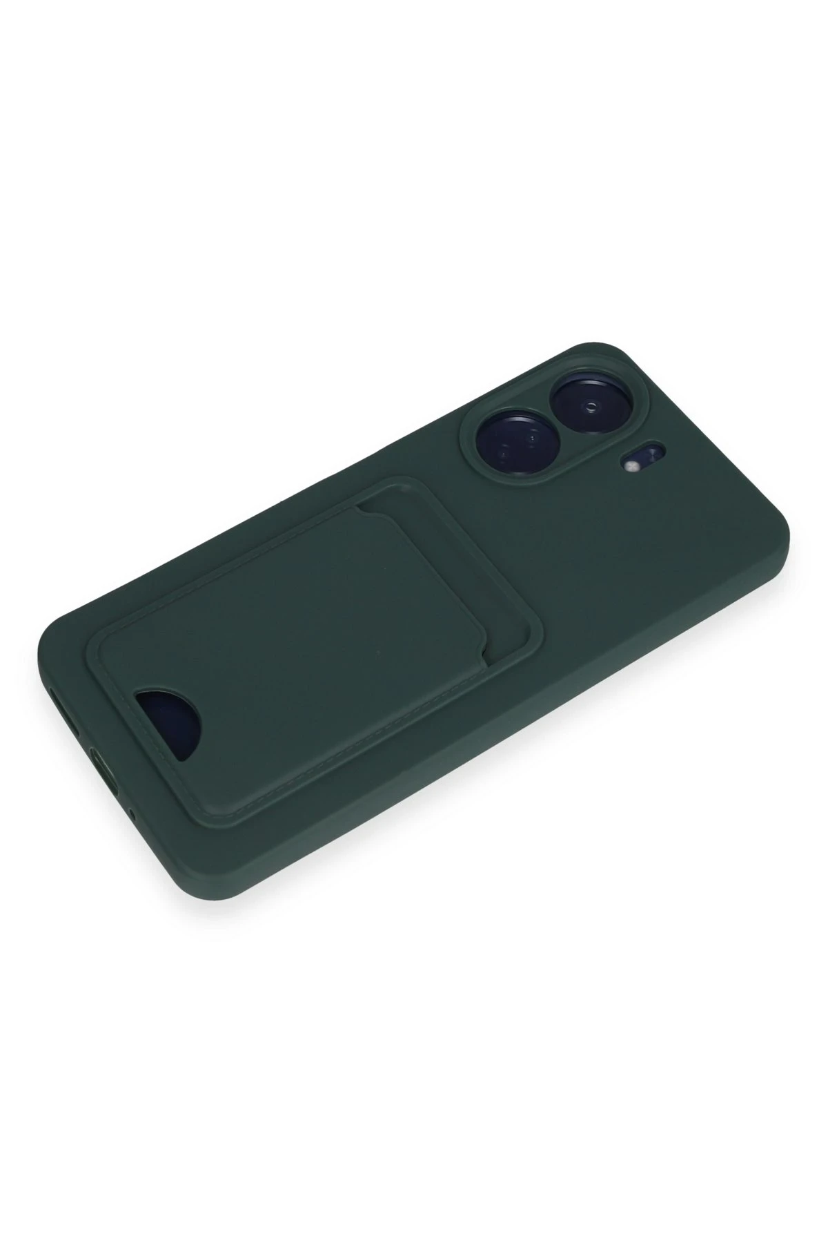 Newface Xiaomi Redmi 13C Kılıf Kelvin Kartvizitli Silikon - Koyu Yeşil