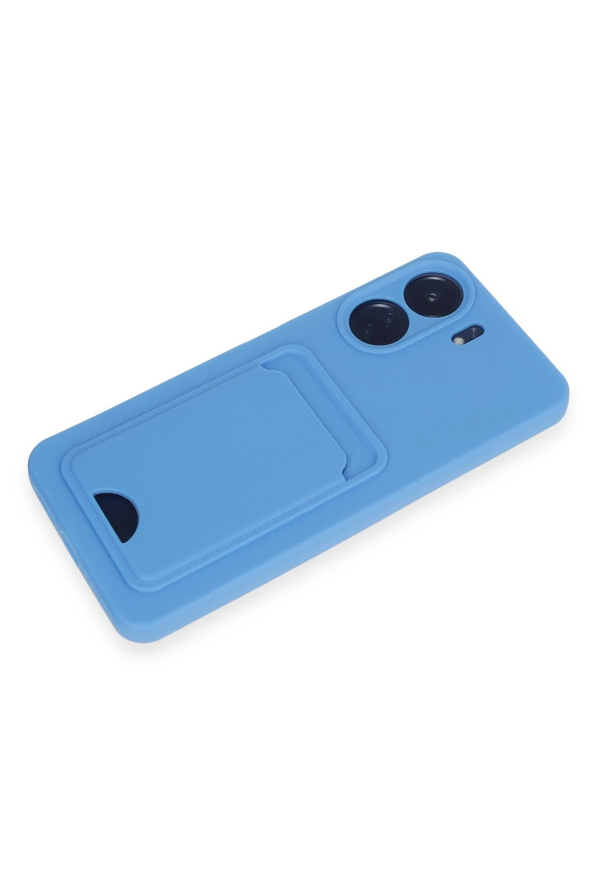 Newface Xiaomi Redmi 13C Kılıf Kelvin Kartvizitli Silikon - Mavi