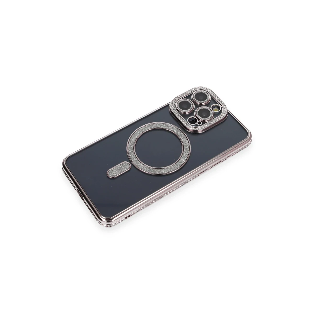 Newface Apple iPhone 14 Pro Kılıf Joke Simli Magneticsafe Kılıf - Gri — görsel 6