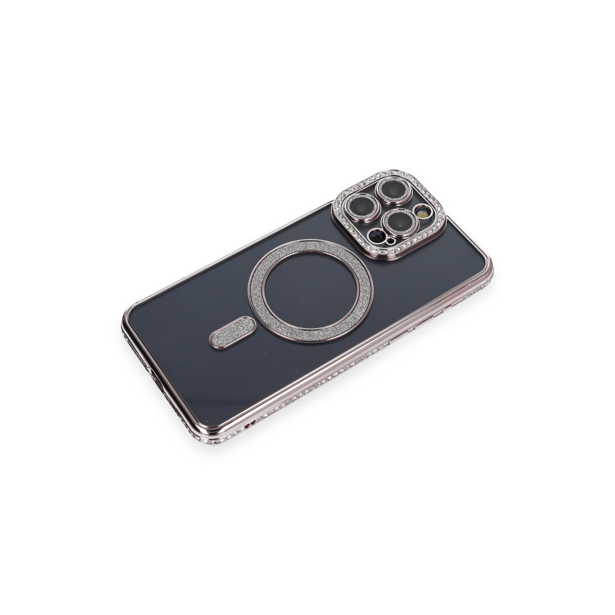 Newface Apple iPhone 14 Pro Kılıf Joke Simli Magneticsafe Kılıf - Gri — görsel 9