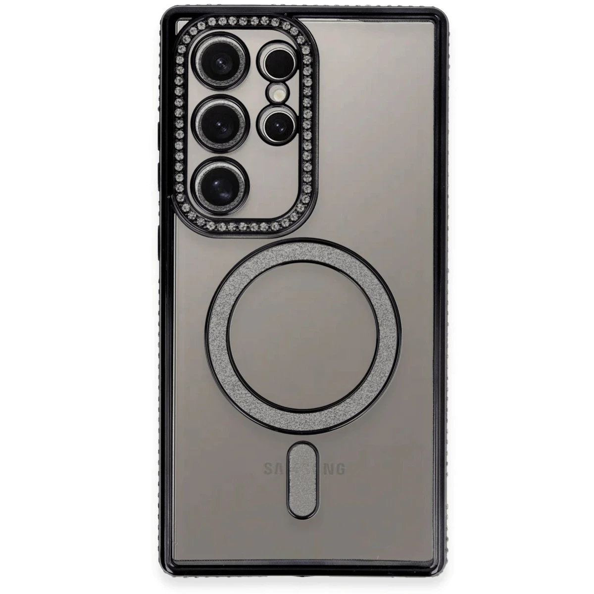 Newface Samsung Galaxy S24 Ultra Kılıf Joke Simli Magneticsafe Kılıf - Siyah — görsel 5