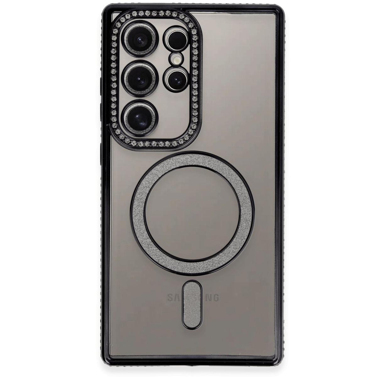 Newface Samsung Galaxy S24 Ultra Kılıf Joke Simli Magneticsafe Kılıf - Siyah — görsel 8