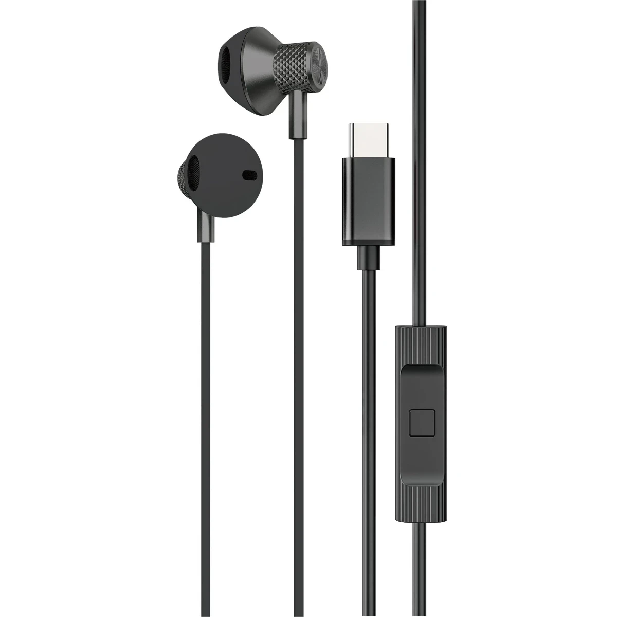 Newface LS-730 1.2M iPhone 15 Serisi ile Uyumlu Type-C Kablolu Kulaklık - Siyah — görsel 4