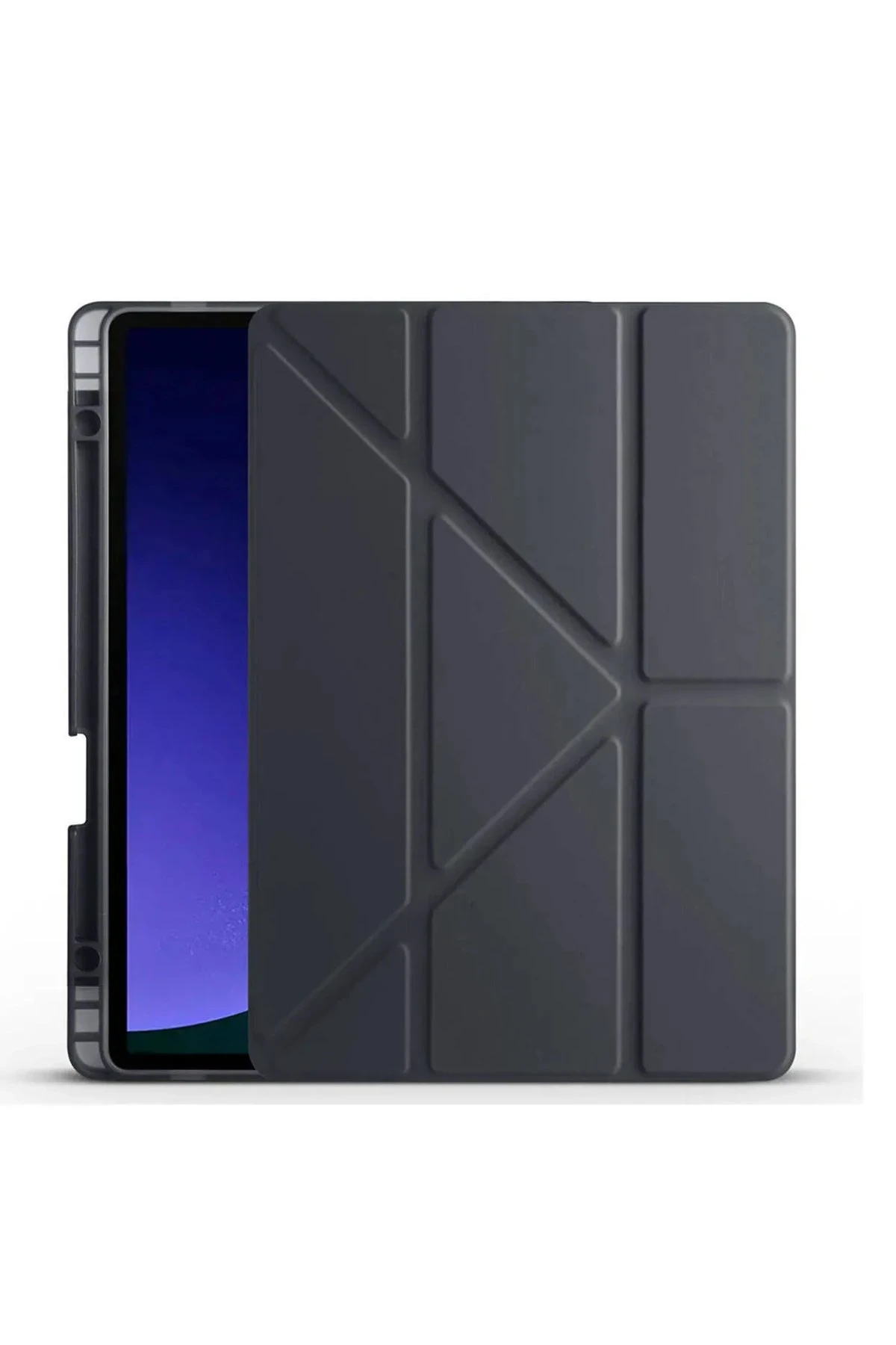 Newface Samsung Galaxy X510 Tab S9 FE 11 Kılıf Kalemlikli Hugo Tablet Kılıfı - Siyah
