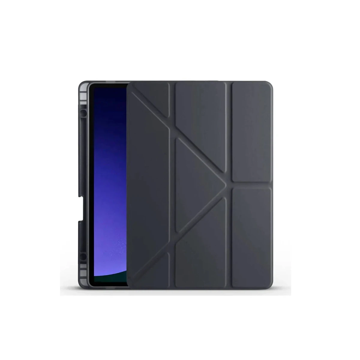 Newface Samsung Galaxy X610 Tab S9 FE Plus 12.4 Kılıf Kalemlikli Hugo Tablet Kılıfı - Siyah — görsel 3