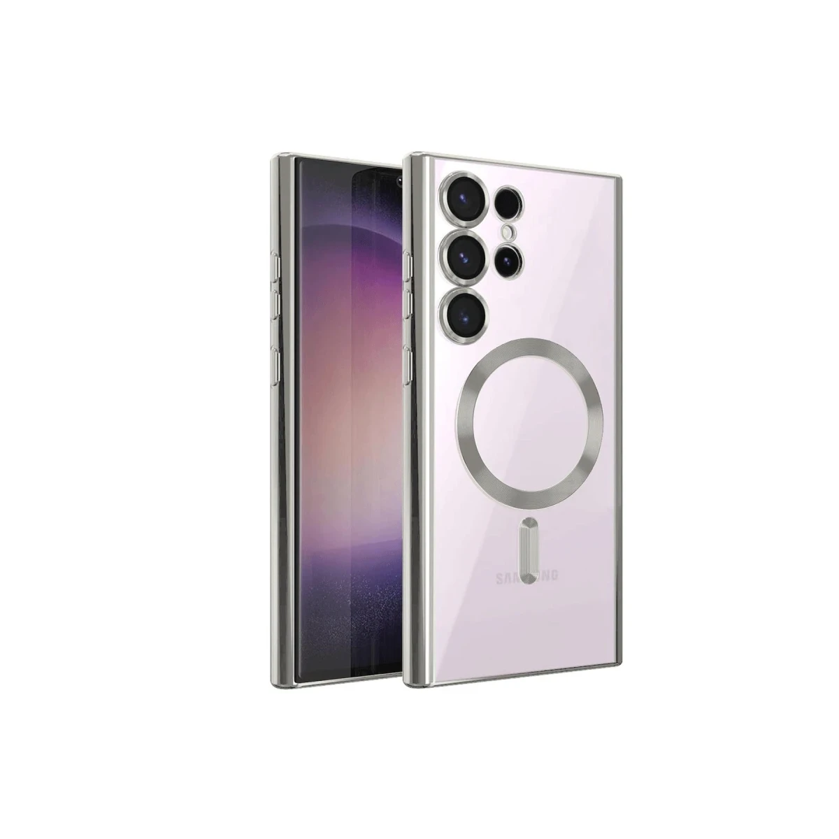 Newface Samsung Galaxy S24 Ultra Kılıf Kross Magneticsafe Kapak - Gümüş — görsel 2