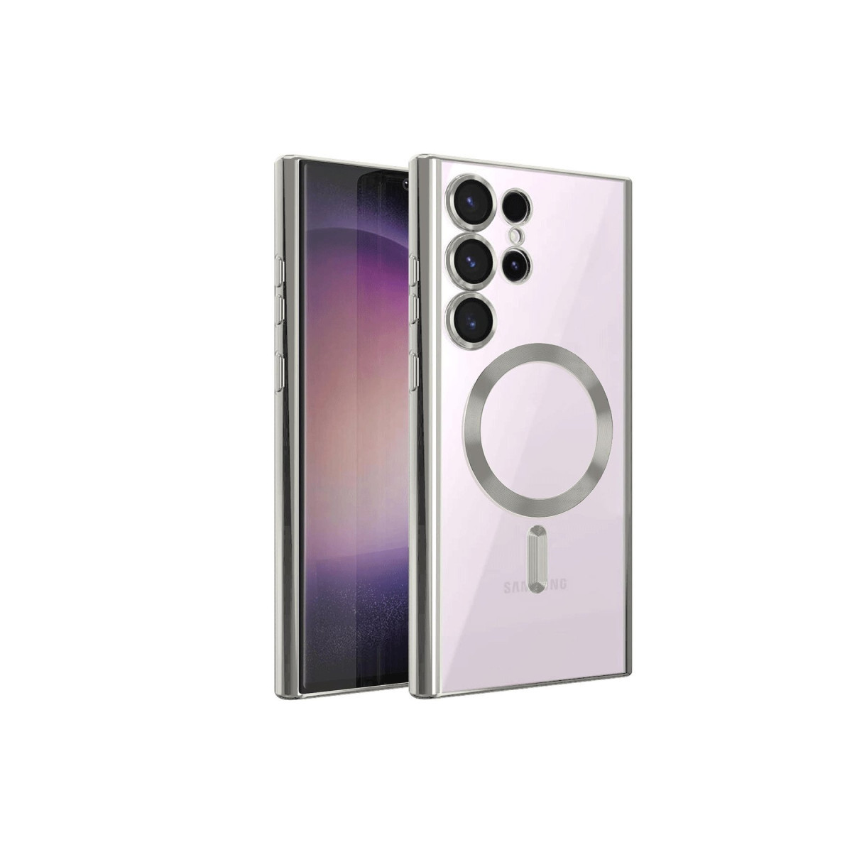 Newface Samsung Galaxy S24 Ultra Kılıf Kross Magneticsafe Kapak - Gümüş — görsel 3