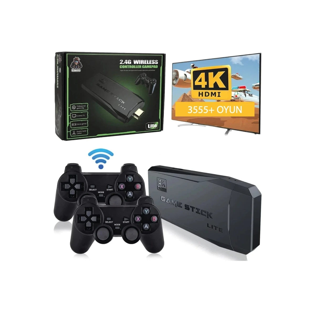 Newface M8 64GB Dual Pad 4K Game Stick - Siyah — görsel 6