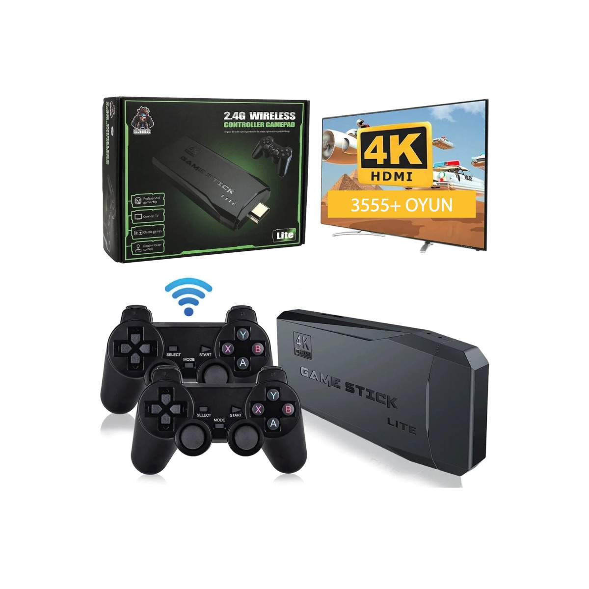 Newface M8 64GB Dual Pad 4K Game Stick - Siyah — görsel 10