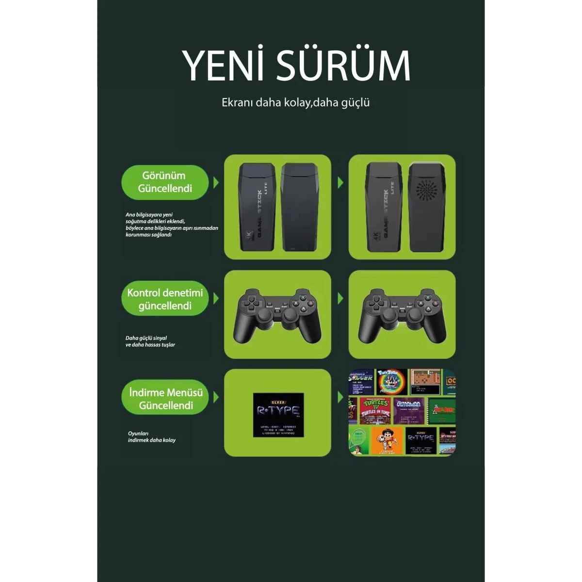 Newface M8 64GB Dual Pad 4K Game Stick - Siyah — görsel 8