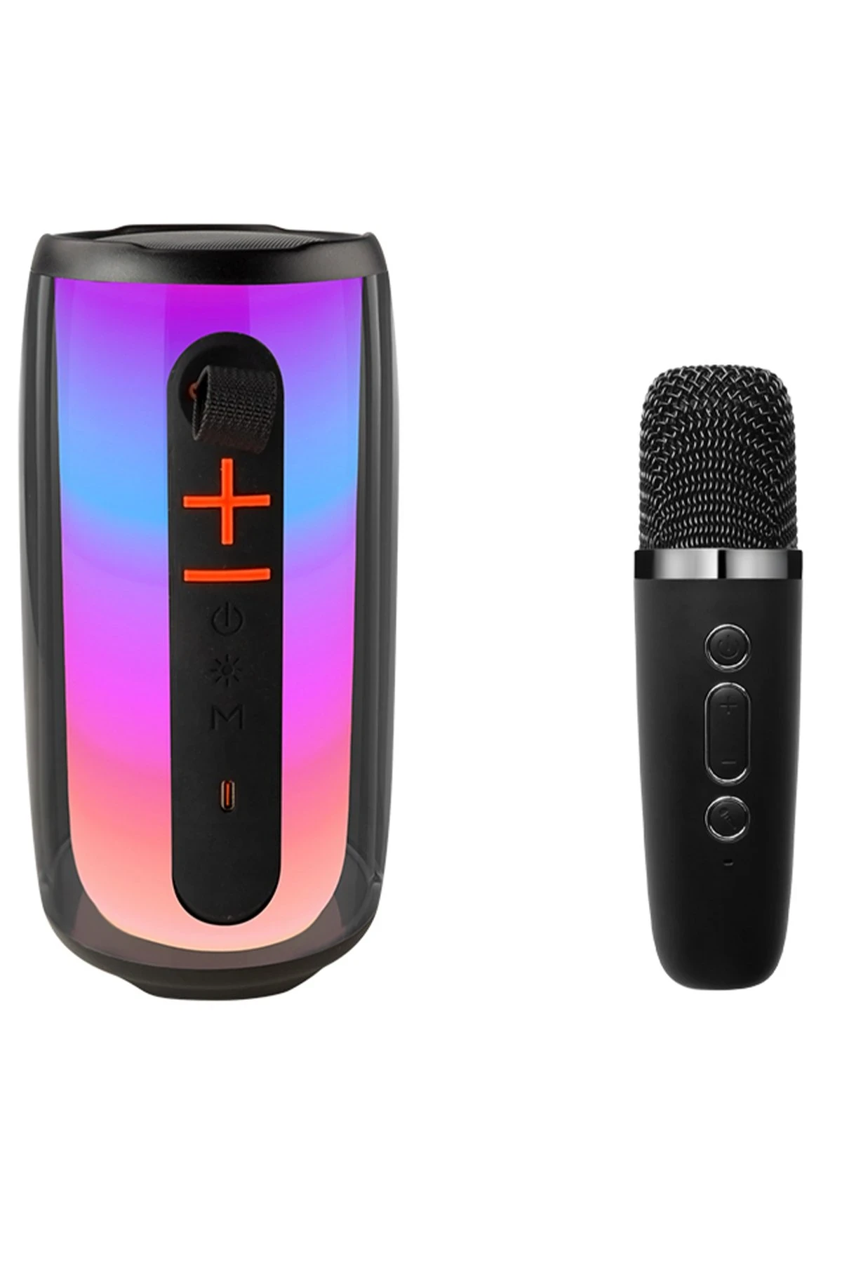 Newface Pluse 6 Mikrofonlu RGB Kablosuz Hoparlör - Siyah