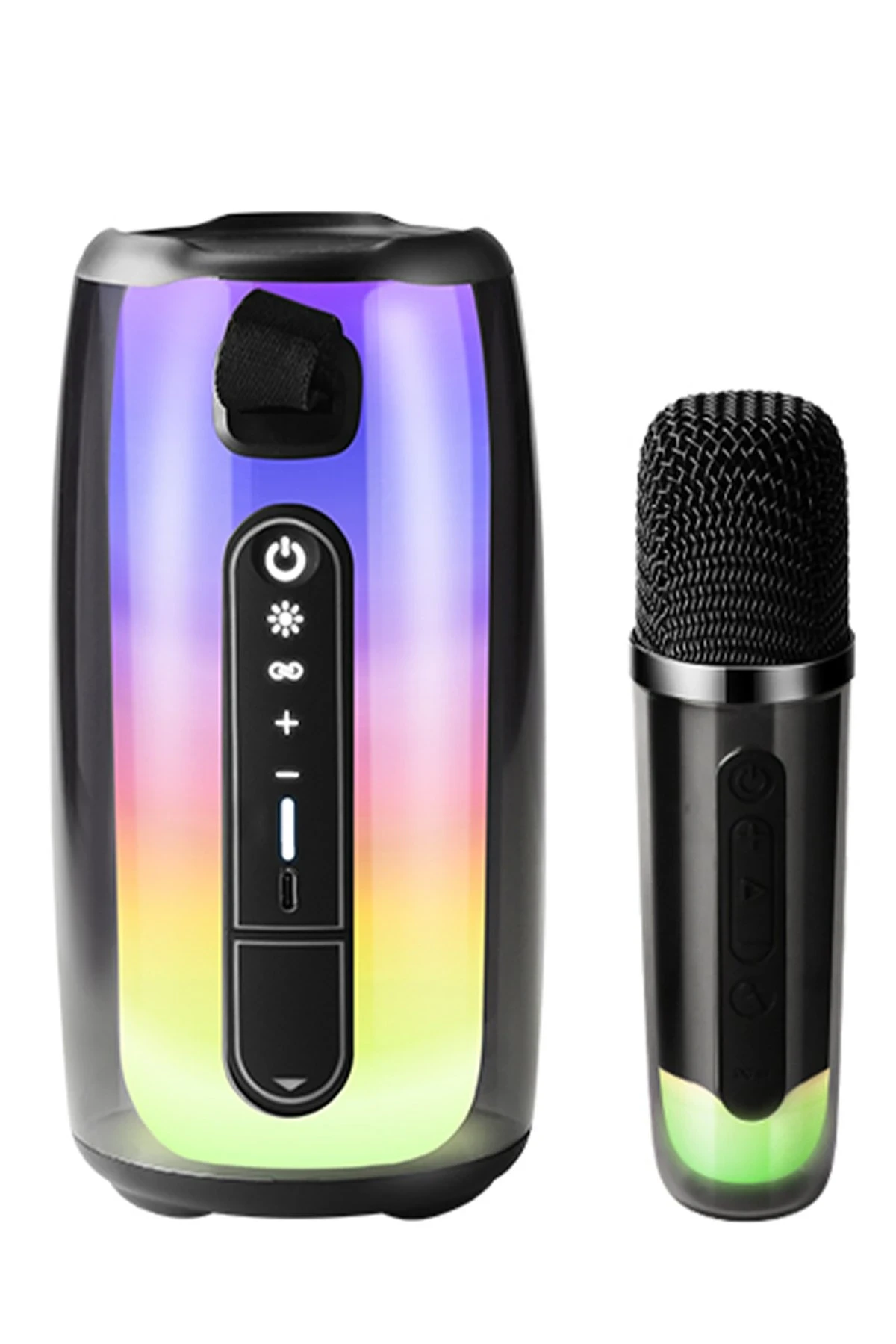 Newface Pluse 7 Mikrofonlu RGB Kablosuz Hoparlör - Siyah