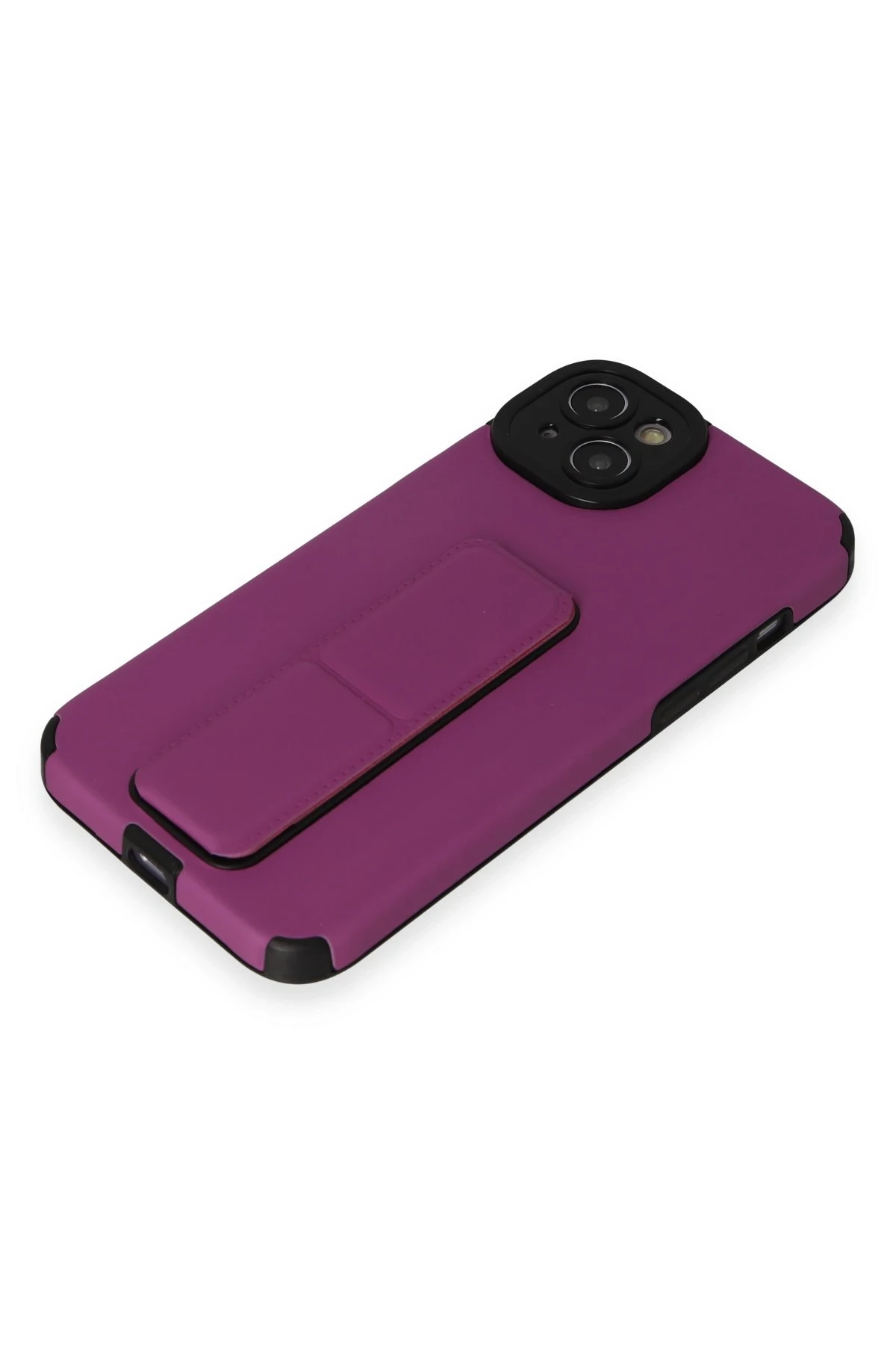 Newface iPhone 14 Plus Kılıf Mega Standlı Silikon - Mor
