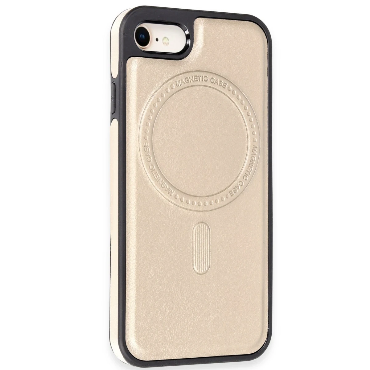 Newface Apple iPhone 7 Kılıf Ozzi Magsafe Deri Kapak - Natural Grey — görsel 4