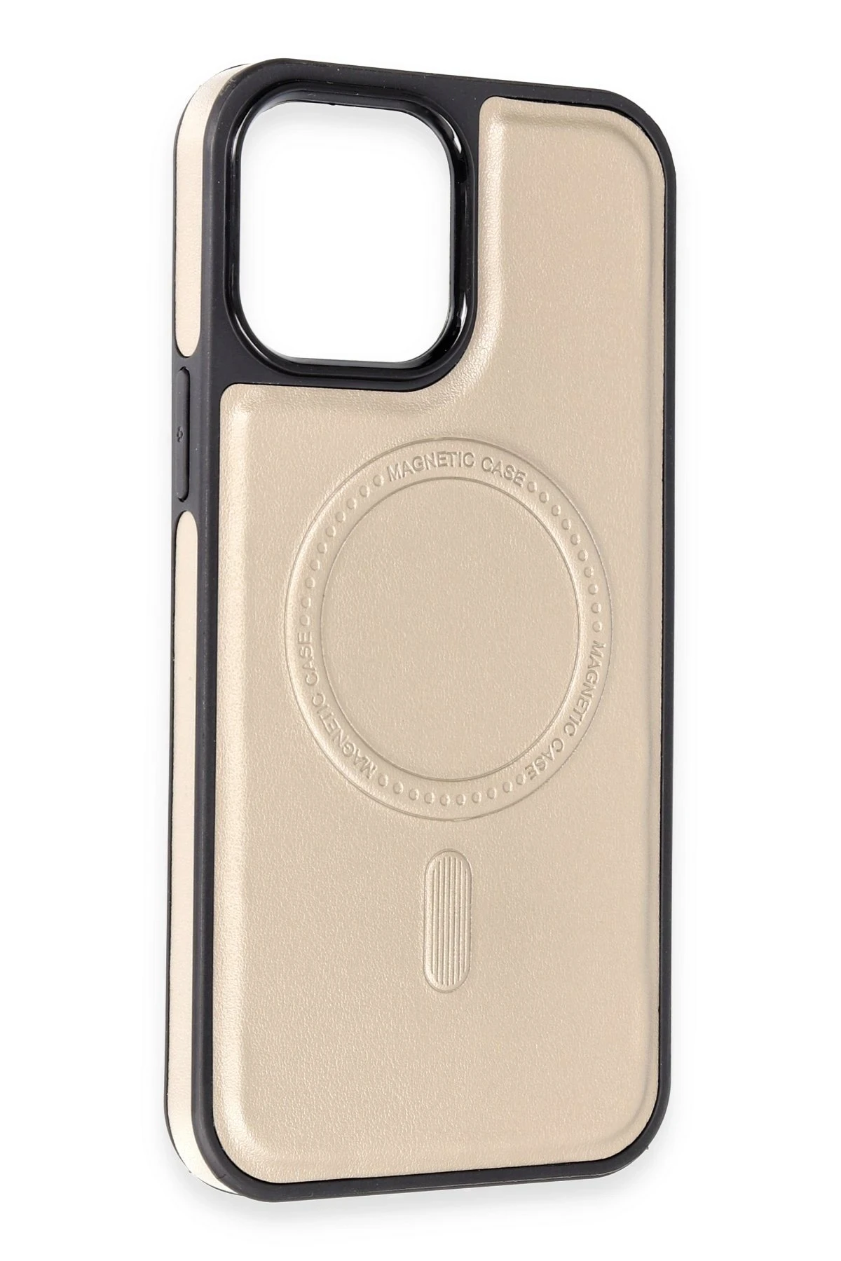 Newface Apple iPhone 15 Kılıf Ozzi Magsafe Deri Kapak - Natural Grey — görsel 3