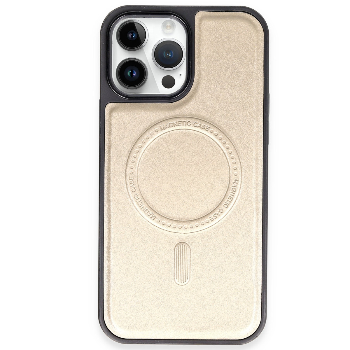 Newface Apple iPhone 13 Pro Max Kılıf Ozzi Magsafe Deri Kapak - Natural Grey — görsel 7