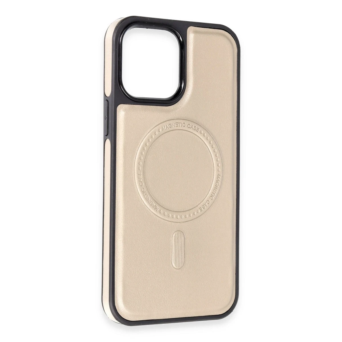 Newface Apple iPhone 13 Pro Max Kılıf Ozzi Magsafe Deri Kapak - Natural Grey — görsel 6