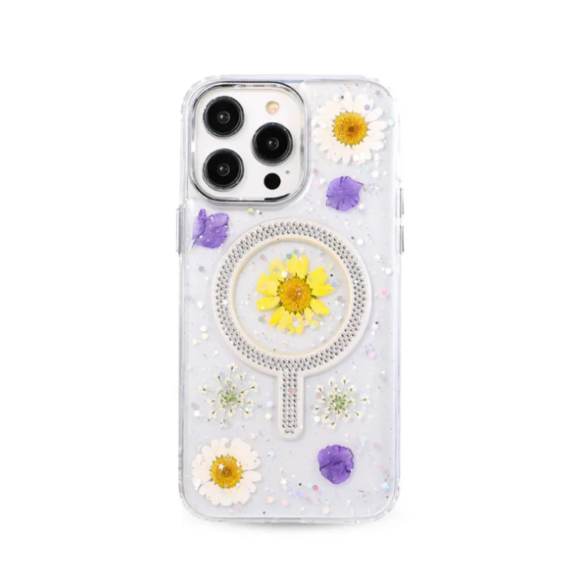 Newface Apple iPhone 14 Pro Max Flower Magsafe Kapak - Sarı — görsel 4