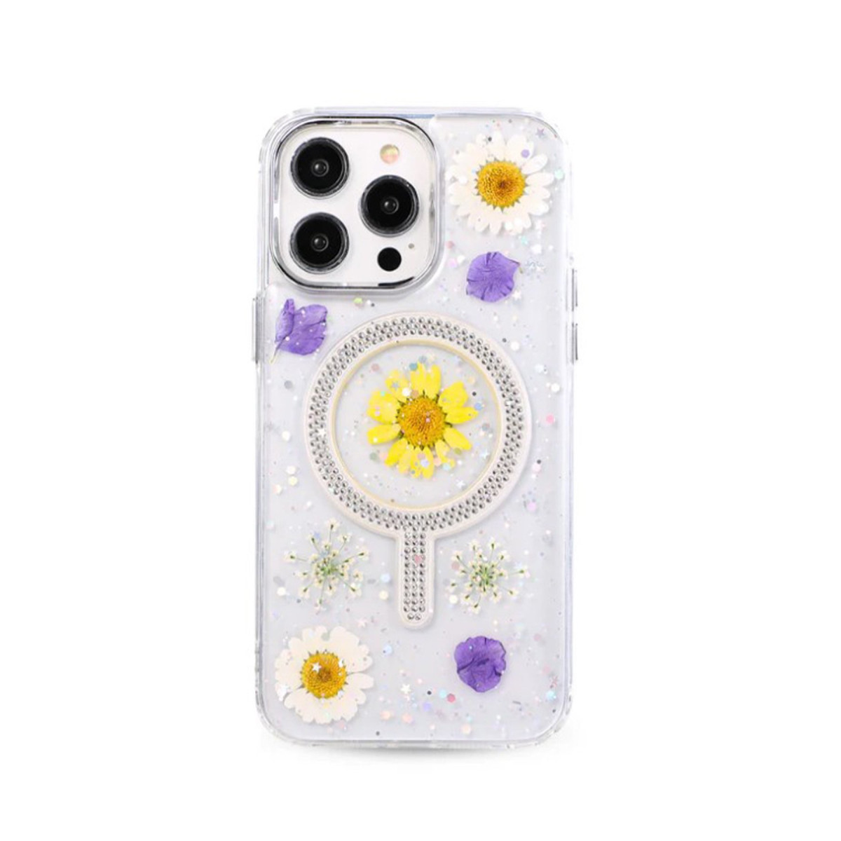Newface Apple iPhone 14 Pro Max Flower Magsafe Kapak - Sarı — görsel 7