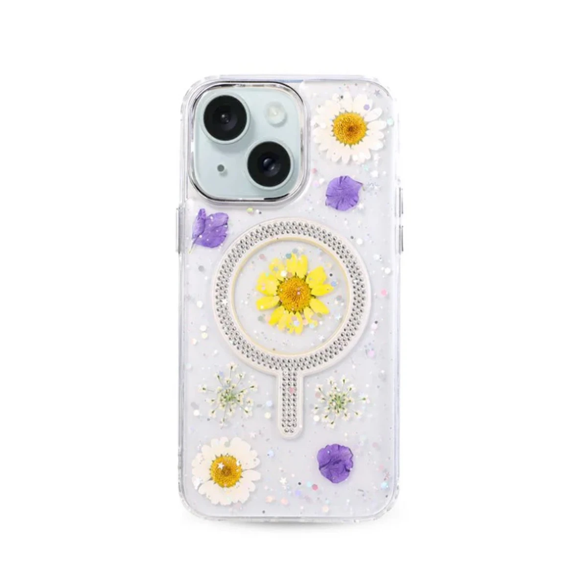 Newface Apple iPhone 15 Flower Magsafe Kapak - Sarı — görsel 4