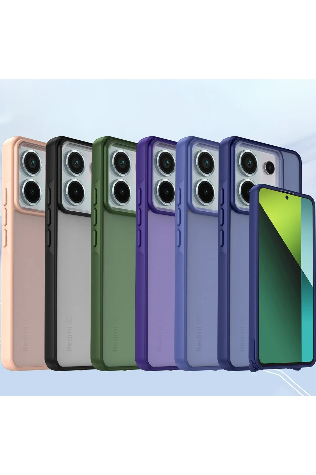 Newface Xiaomi Redmi Note 13 Pro 5G Kılıf Elegant Kapak - Açık Mavi