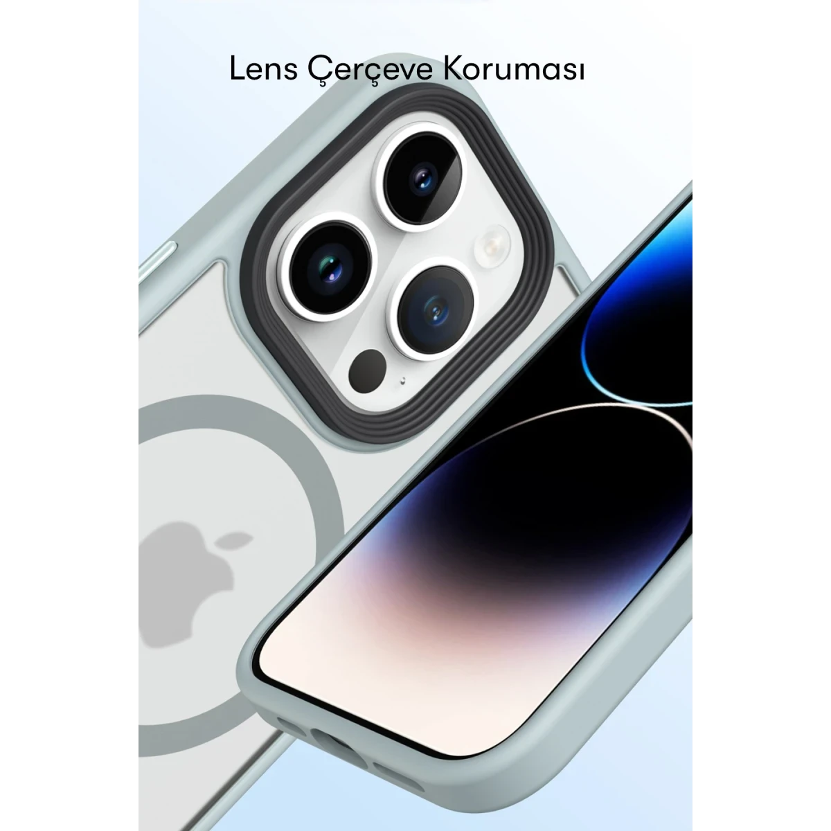 Newface Apple iPhone 14 Kılıf Trex Magneticsafe Kapak - Titan Gri — görsel 12