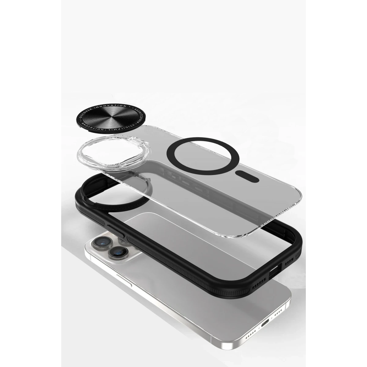 Newface Apple iPhone 11 Kılıf Teleskop Lens Magsafe Silikon Kapak - Siyah — görsel 6